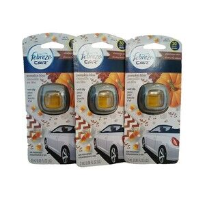Febreze Car Air Freshener Pumpkin Bliss Scent Vent Clip Set of 3 NEW